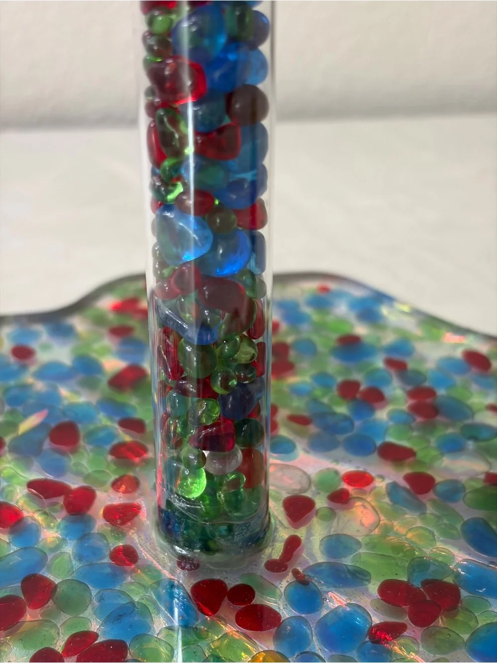 Multicolor Glass Bead Paper Towel Holder - Decorative Home Accent